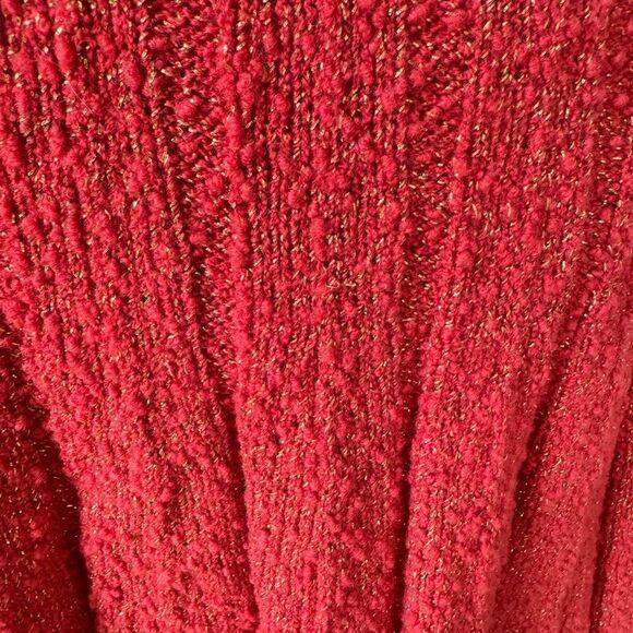 VINTAGE 60s Two Piece Handmade Red Skirt and Top - Picture 5 of 12